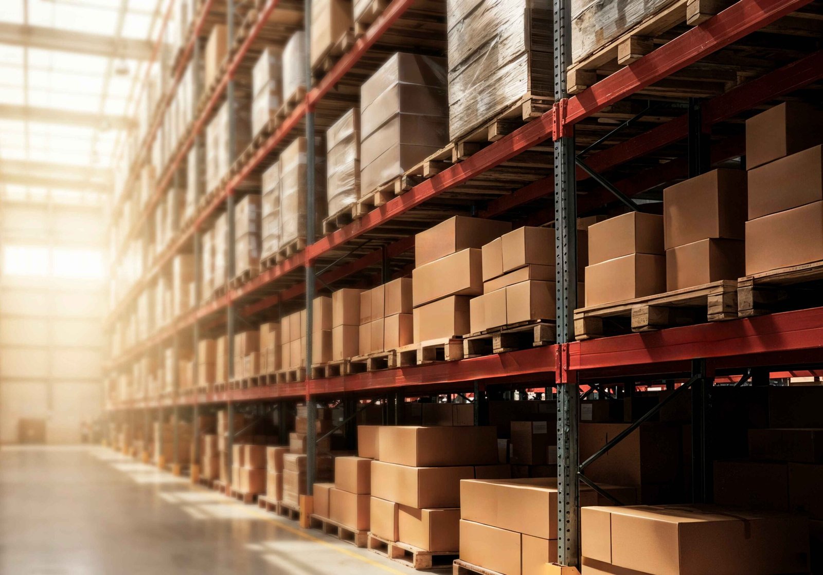 Storage warehouse holding customer furniture in Dubai